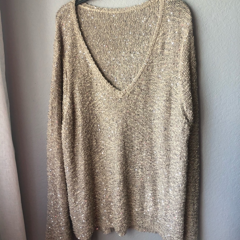 Gold sparkle sweater